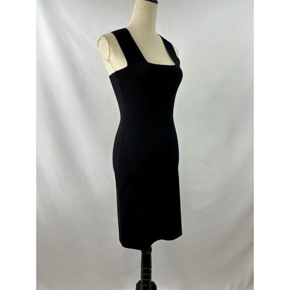 NWT House of Harlow 1960 Compression Dress Black Sleeveless Midi XS Bodycon LBD - Picture 2 of 10
